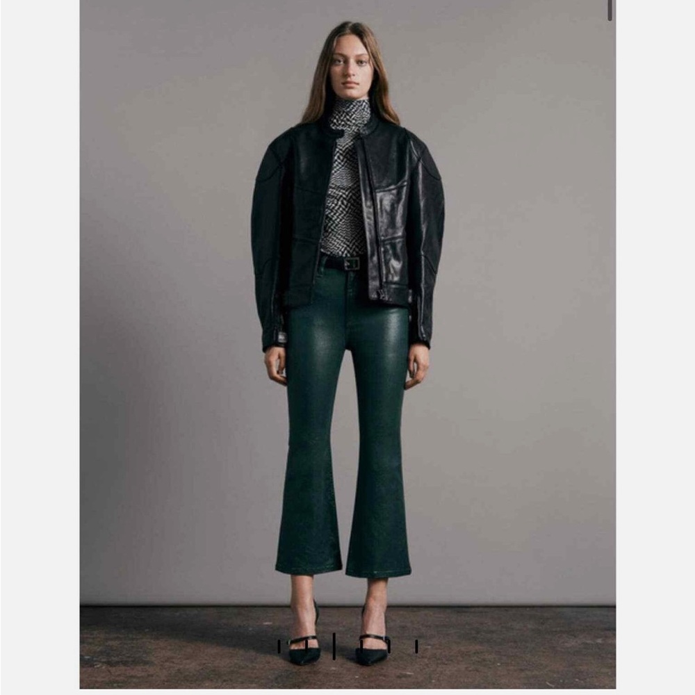 Rag & Bone Casey High-Rise Ankle Flare - Coated Pine Grove